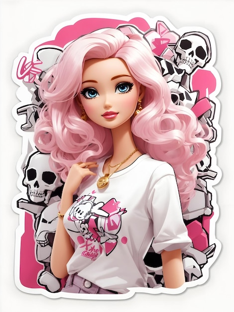 Barbie Doll Sticker