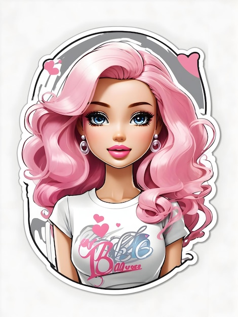 Barbie Doll Sticker