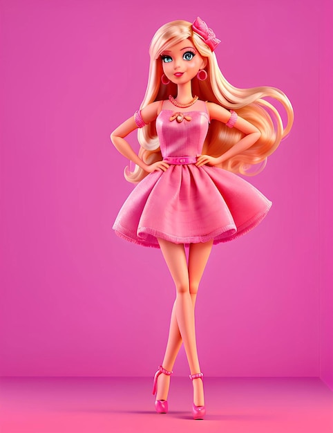 Barbie doll in trendy outfit