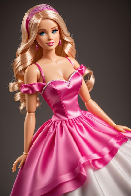 barbie doll wearing pink or purple color clothes