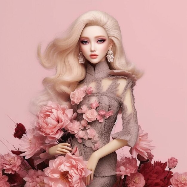 Barbie flowers hair sale