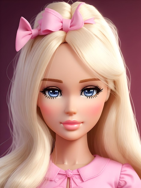 Barbie Doll With A pink Frock