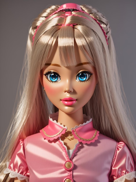 Barbie Doll With A pink Frock