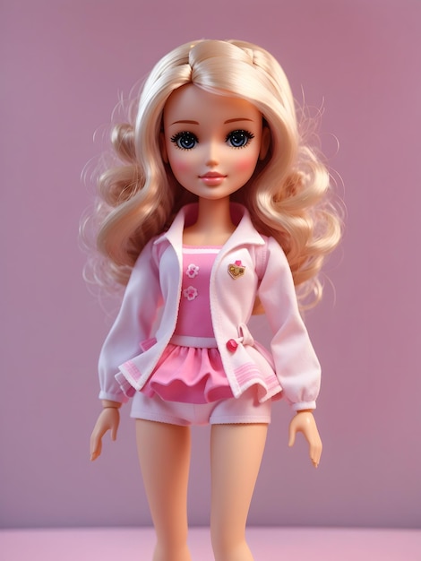 Barbie Doll With A pink Frock