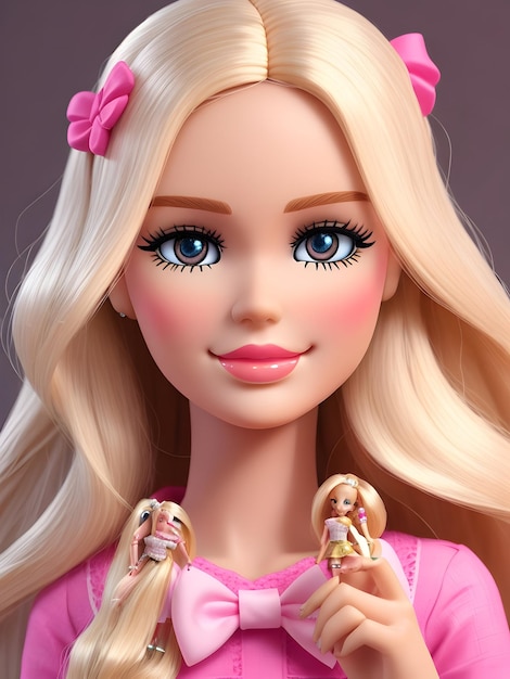 Barbie Doll With A pink Frock