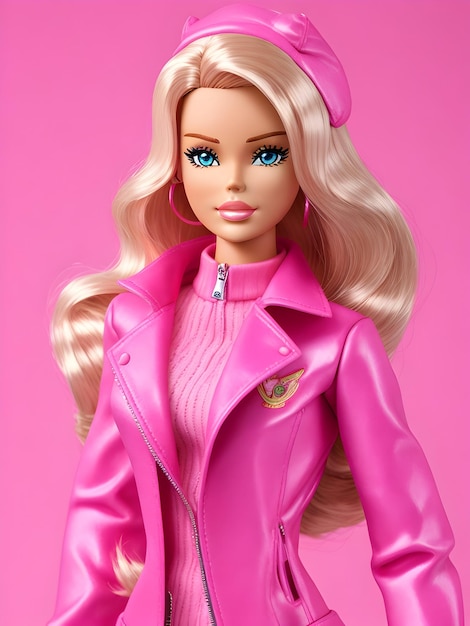 Barbie Doll With A pink jacket
