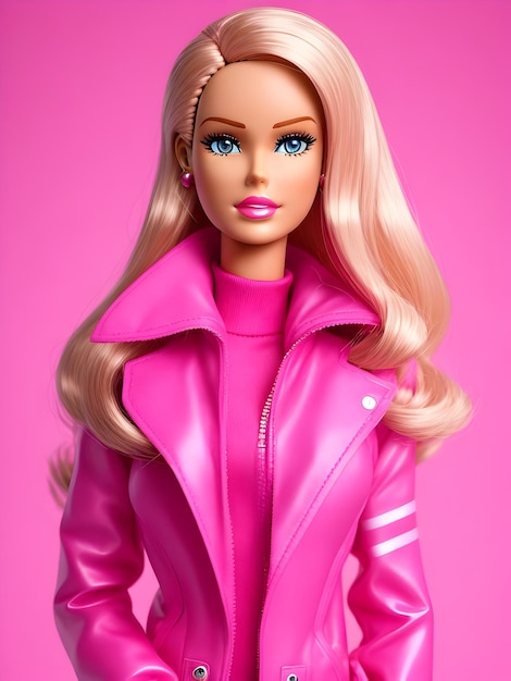 Barbie Doll With A pink jacket