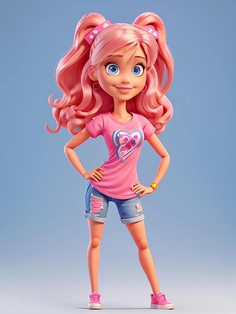 Barbie full body blue eyes smiling