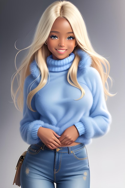 Barbie full body eyes smiling