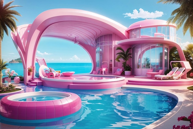 Barbie Futuristic Swimming Pool Dream House