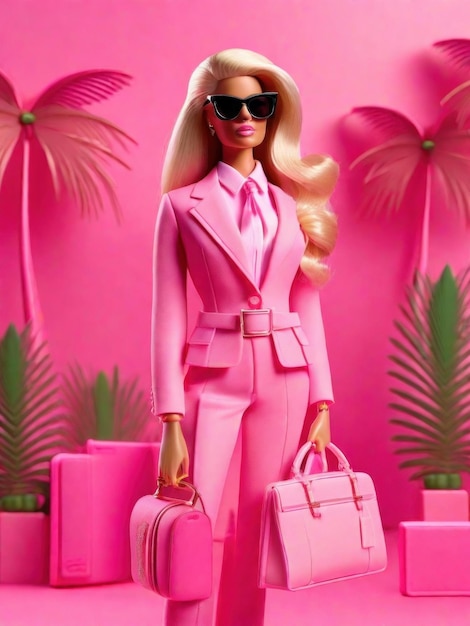 Barbie gaat winkelen Zomer Trendy Outfit AI gegenereerd