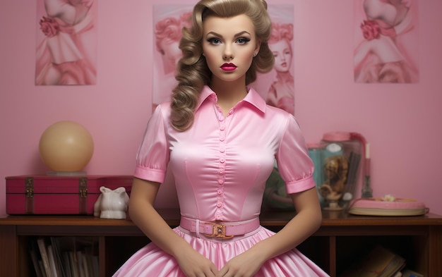 Barbie-geïnspireerde DressUp A Girl39s Imagination Generative door Ai