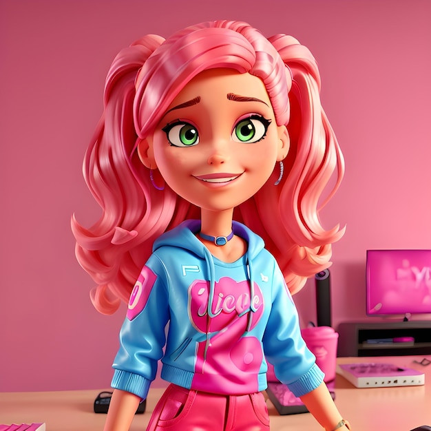 Barbie Girl schattig animatiebeeld