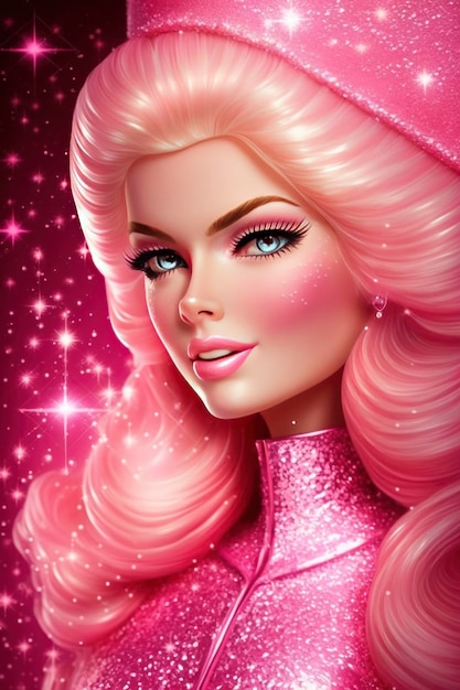 Barbie gliitter background