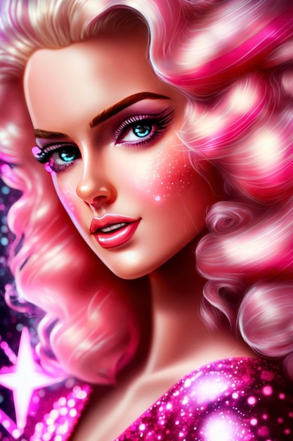 Barbie gliitter background