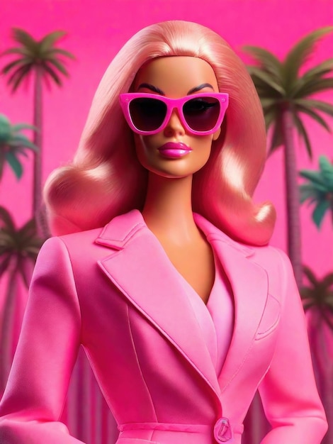 Барби собирается за покупками Летний модный наряд сгенерирован искусственным интеллектом