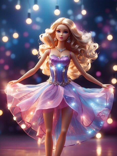 barbie Graceful dancer surrounded by ethereal lights