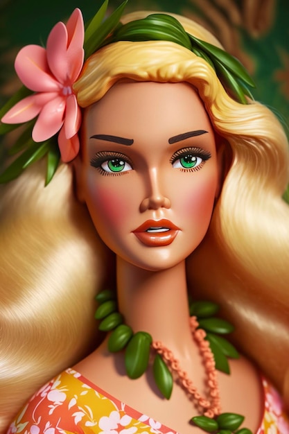 Barbie Hawaiian style