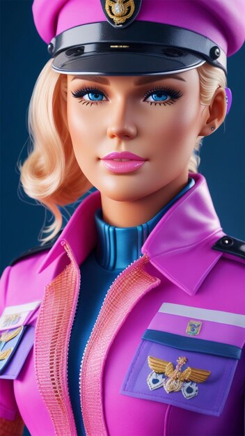 Barbie Ken in military form