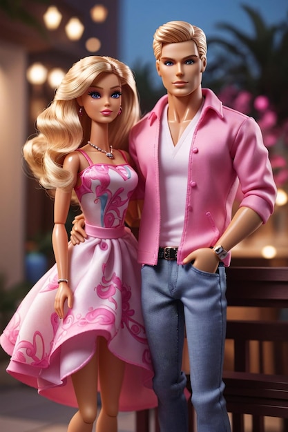Барби и Кен фотографируются вместе