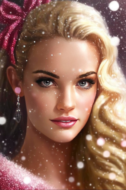 Foto barbie kerstglitter