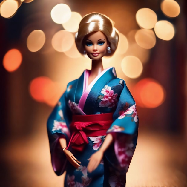 Barbie in a kimono