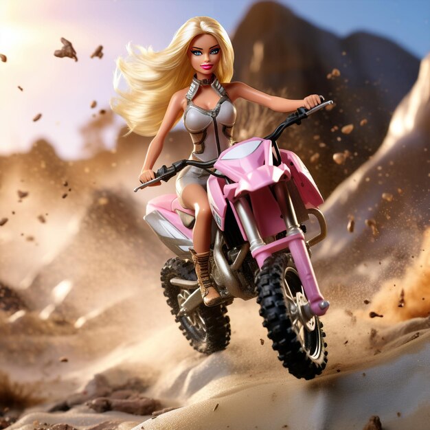 Barbie biker