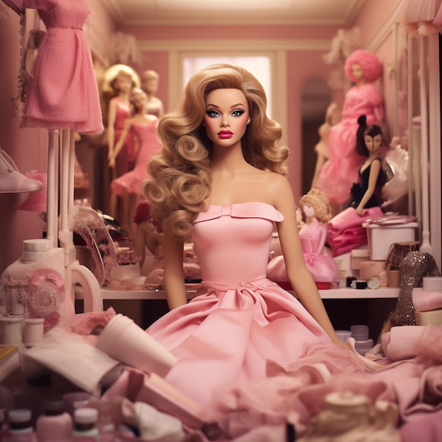 Barbie pop Generative Ai illustratie
