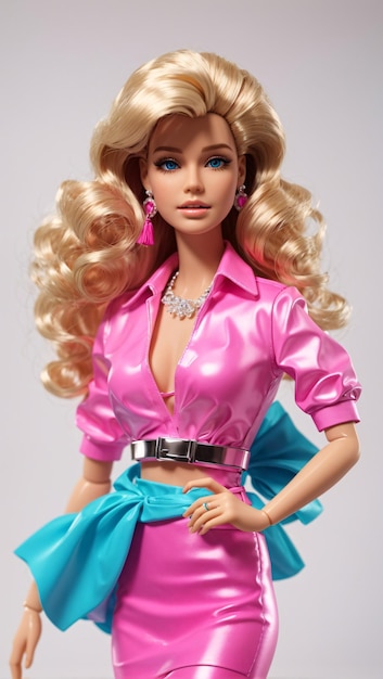 Foto barbie-pop in 80's outfit