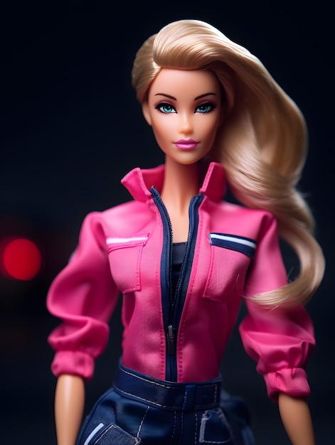 Barbie pop in een kostuum