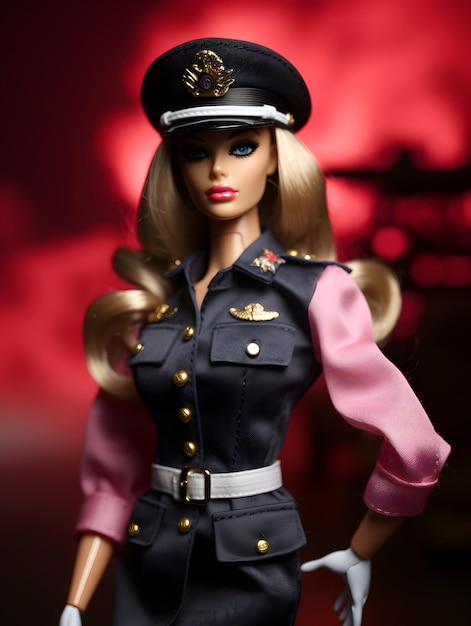 Barbie pop in een kostuum