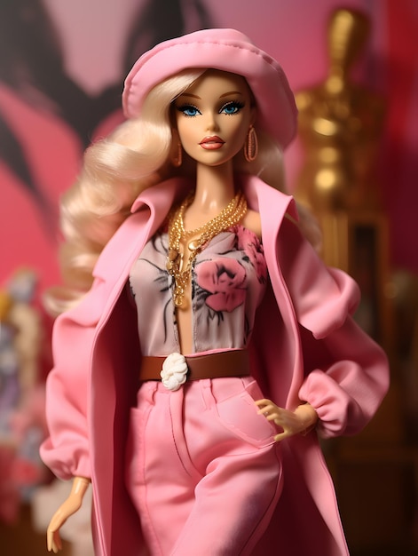 Barbie pop in een kostuum