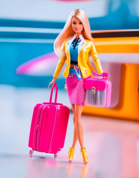 Barbie schattige roze plastic pop zomertrend