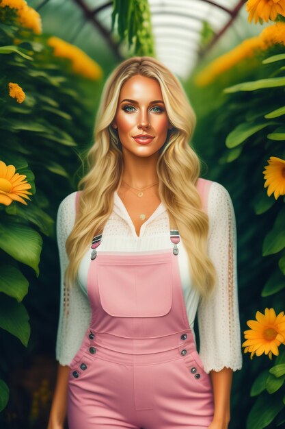 Barbie Shopaholic Summer Trendy Outfit plastic doll portrait Ai Generate