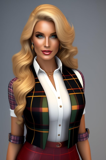 Barbie Shopaholic Summer Trendy Outfit plastic pop portret Ai Genereren