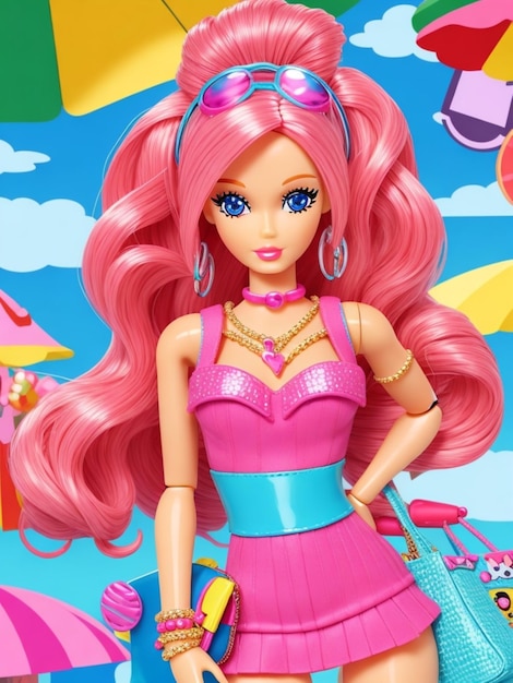 Barbie shopaholic summer trendy outfit