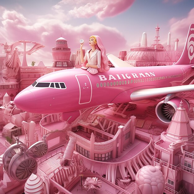 Barbie Soars High in Her Glamorous Airplane Adventure