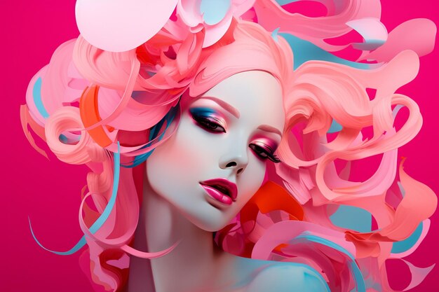 barbie style abstract