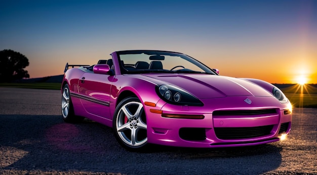 A barbie style car in a soft light background