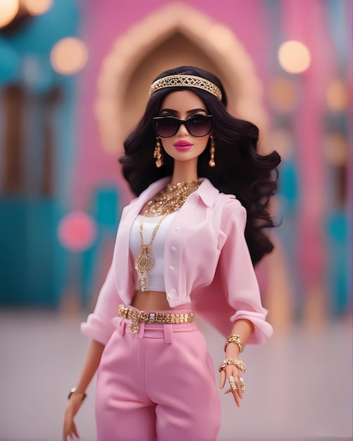 Модный наряд Барби в современном азиатском стиле