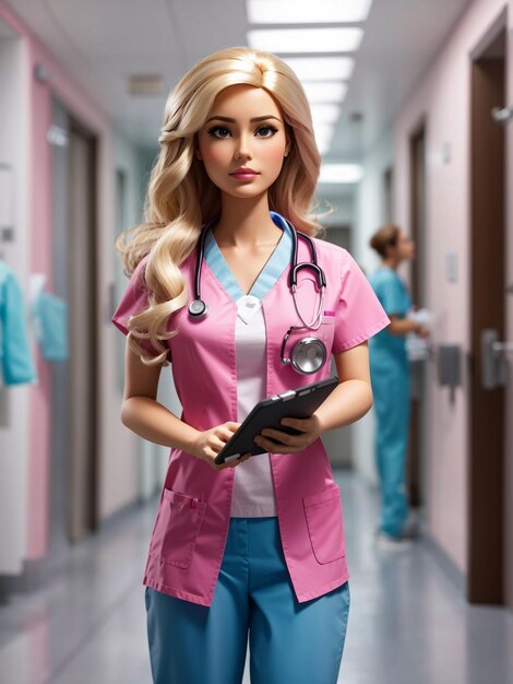 Foto barbie waring dottoressa