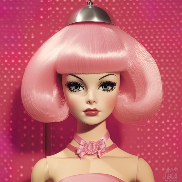 Barbiepop met roze kleuren