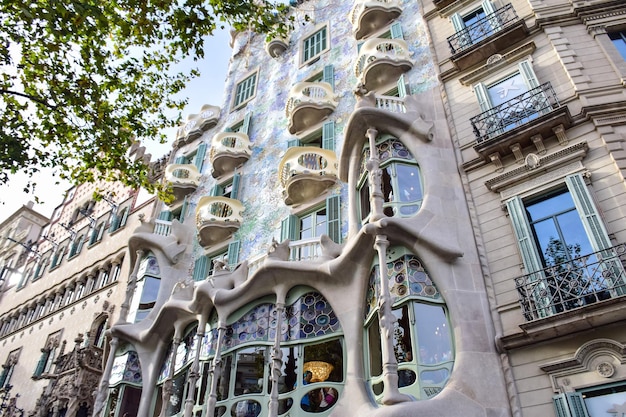 Barcelona Spain October 3 2019 Facade of the Casa Batllo house in Barcelona Barcelona is the capital city of Catalonia