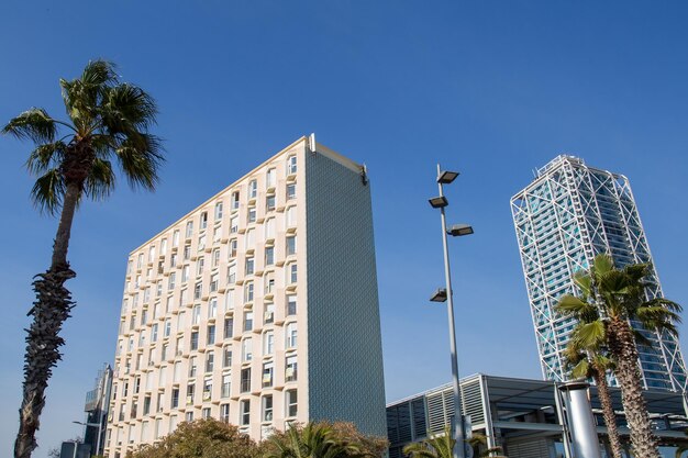 Barcelona stadsgebouwen oude stad