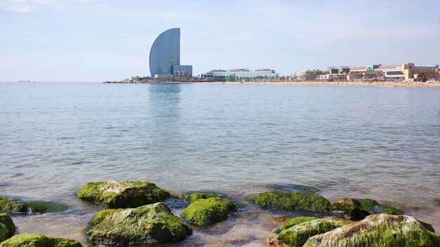 Barceloneta beach en hotel vela