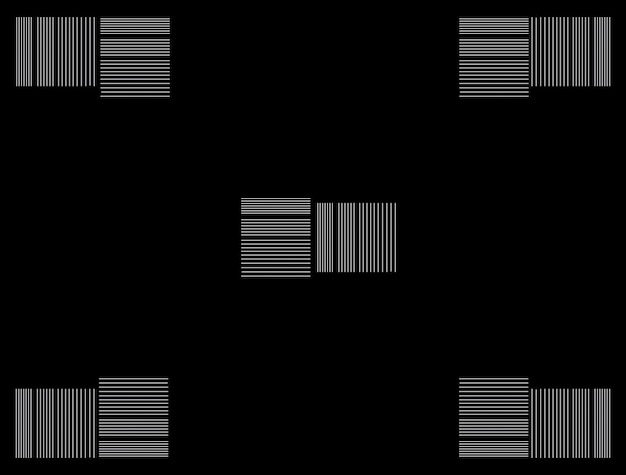 A barcode stability image chart of a scale testting for calibration
