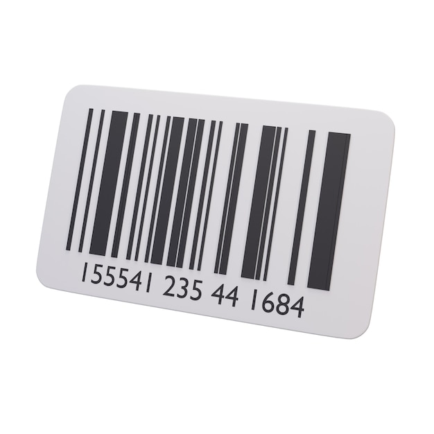 Photo barcode tag for payment of goods with 3d shapes