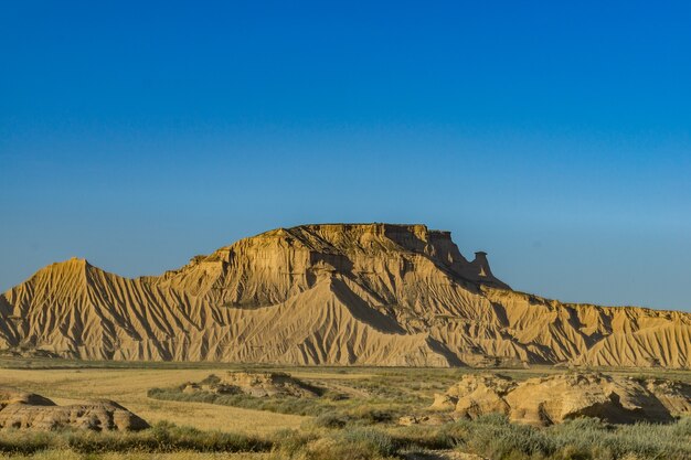 Bardenas reales semi-woestijn natuurlijke regio in navarra, spanje