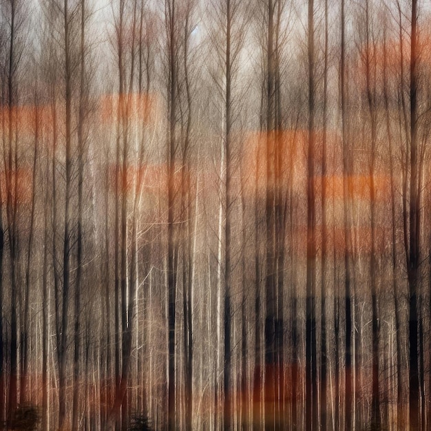 Bare trees in the forest abstract background