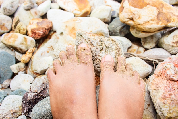 Barefoot With Sea Sand